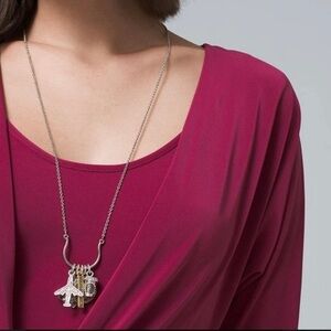 White House Black Market Traveler at Heart‎ Charm Necklace Gift Set NWT